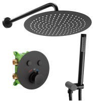 Душовий гарнітур прихованого монтажу REA MILER BLACK MATT BOX чорний