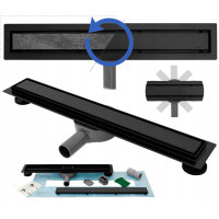 Трап для душу REA NEO PRO BLACK 2в1 чорний 60 см