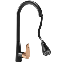 Змішувач для кухні REA MILD BLACK ROSE GOLD чорнийрожеве золото