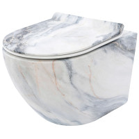 Підвісний унітаз REA CARLOS SLIM RIMLESS GRANIT MATT