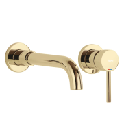 Змішувач для раковини (умивальника) REA LUNGO LONG GOLD + BOX прихованого монтажу