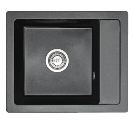 Гранитная кухонная мойка REA RINO BLACK пятнистая *