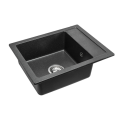 Гранитная кухонная мойка REA RINO BLACK пятнистая *