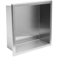 Вбудована полиця REA 30X30 NICKEL BRUSHED з обідком