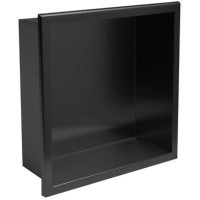 Вбудована полиця REA 30X30 BLACK MATT з обідком