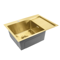 Стальна кухонна мийка REA FIN BRUSHED GOLD