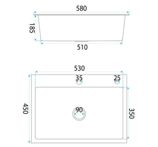 Стальна кухонна мийка REA LIAM BRUSHED GOLD
