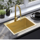 Стальна кухонна мийка REA LIAM BRUSHED GOLD