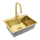Стальна кухонна мийка REA LIAM BRUSHED GOLD