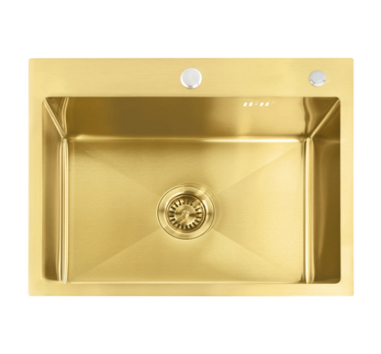 Стальна кухонна мийка REA LIAM BRUSHED GOLD