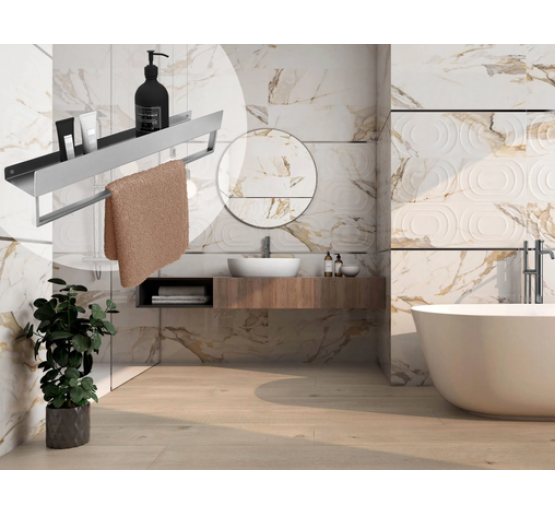 Полка для ванны REA SF01 45 NICKEL BRUSHED