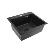 Стальна кухонна мийка REA LEO 50 BLACK