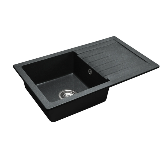 Гранитная кухонная мойка REA DAG BLACK пятнистая