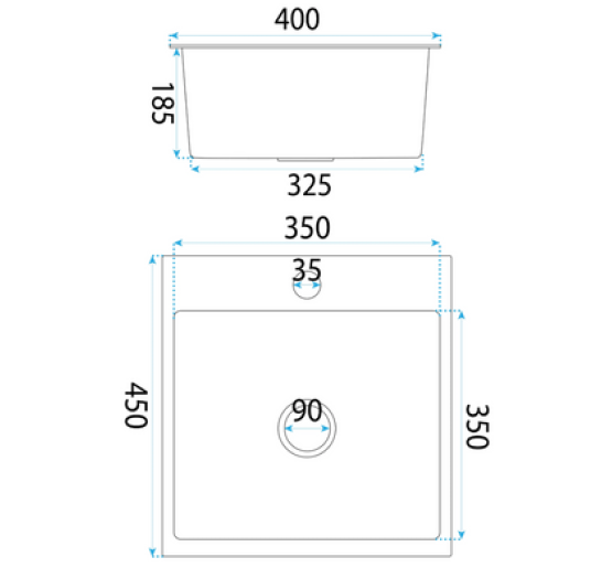 Стальна кухонна мийка REA LEO 40 BRUSHED GOLD