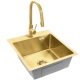 Стальна кухонна мийка REA LEO 40 BRUSHED GOLD