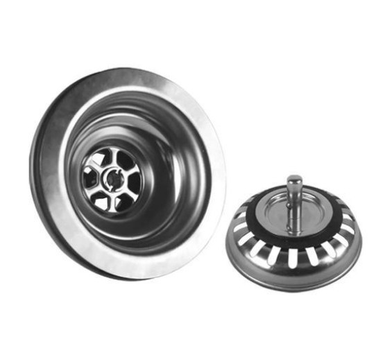 Гранітна кухонна мийка REA NELS BLACK чорна з білим вкрапленням