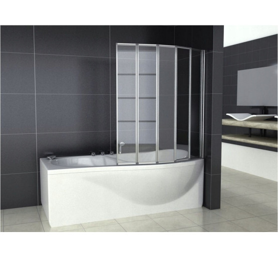 штора для ванны Rea Idea 120x140 стекло прозрачное (REA-W0850)