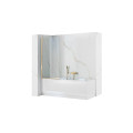 штора для ванны Rea Elegant 80x140 gold стекло прозрачное (REA-W5601)