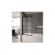 штора для ванны Rea Lagos-1 Fix 80x140 black стекло прозрачное (REA-K4561)