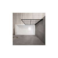 штора для ванни Rea Lagos - 1 Fix 70x140 black скло прозоре (REA-K4560)