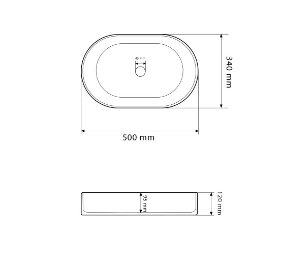 Умивальник (раковина) VBI VERONA 50 MARBLE NATURE GLOSSY накладний