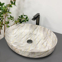 Умивальник (раковина) VBI UDINE STONE GLOSSY накладний