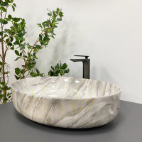 Умивальник (раковина) VBI UDINE STONE GLOSSY накладний