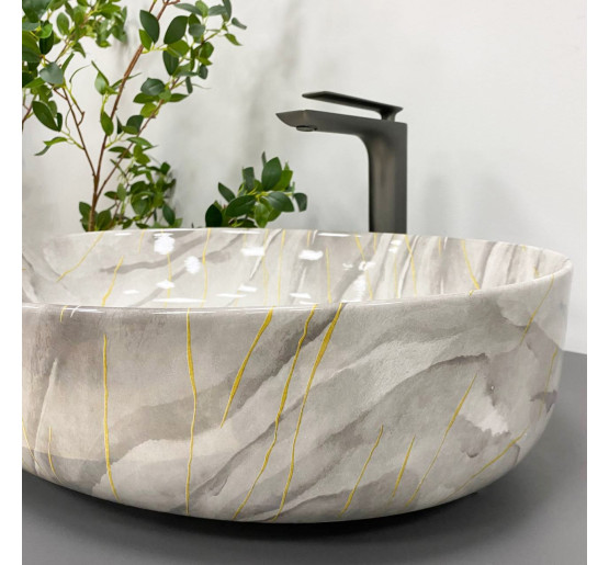 Умывальник (раковина) VBI UDINE STONE GLOSSY накладной