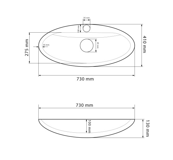 Умивальник (раковина) VBI CESENA WHITE накладний