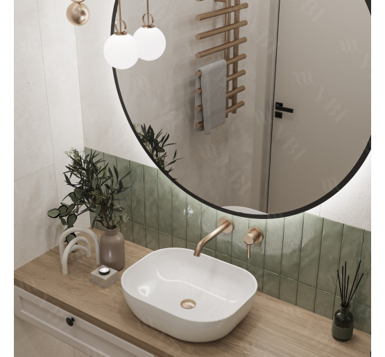 Умивальник (раковина) VBI BERGAMO WHITE накладний