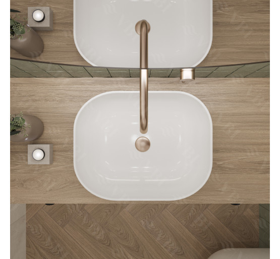 Умивальник (раковина) VBI BERGAMO WHITE накладний