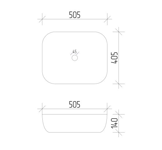 Умивальник (раковина) VBI BERGAMO WHITE накладний