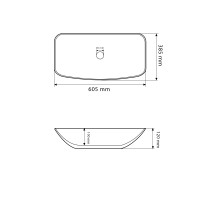 Умивальник (раковина) VBI SILVI 60 WHITE накладний