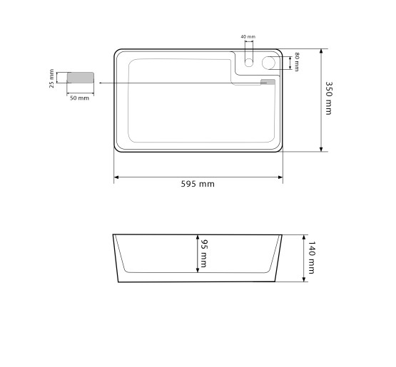 Умывальник (раковина) VBI ALTAMURA M WHITE на стиральную машинку