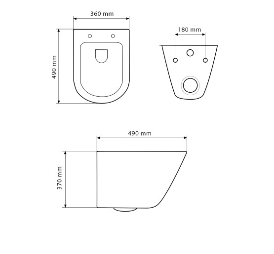 Підвісний унітаз VBI LEVANZO BLACK MATT