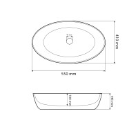 Умивальник (раковина) VBI UDINE STONE GLOSSY накладний