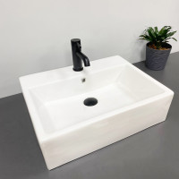 Умивальник (раковина) VBI TERAMO M WHITE накладний підвісний