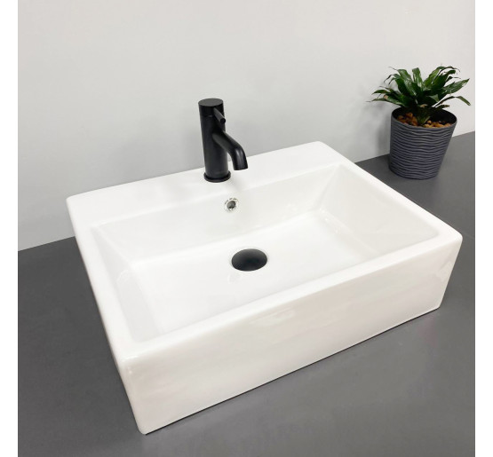 Умывальник (раковина) VBI TERAMO M WHITE накладной подвесной