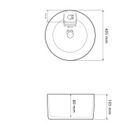 Умивальник (раковина) VBI RIETI WHITE накладний