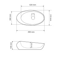 Умивальник (раковина) VBI VICENZA MOON MATT накладний