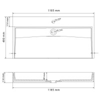 Умивальник (раковина) VBI VIESTE 120 GREY MATT накладний