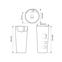 Умивальник (раковина) VBI ASOLA WHITE підлоговий