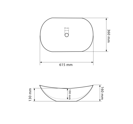 Умывальник (раковина) VBI TURIN WHITE накладной