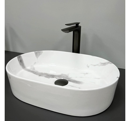 Умивальник (раковина) VBI VERONA 50 MARBLE NATURE GLOSSY накладний