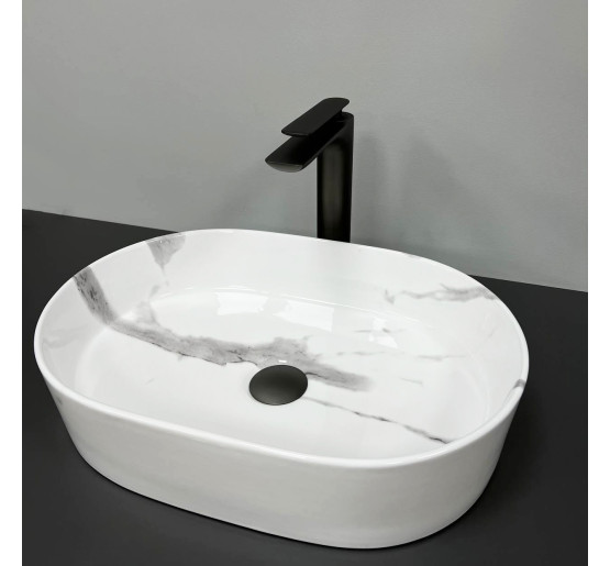 Умивальник (раковина) VBI VERONA 50 MARBLE NATURE GLOSSY накладний