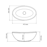 Умивальник (раковина) VBI PARMA BLACK GLOSSY накладний