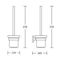 Ёршик для унитаза VBI VENUS BRUSH GOLD