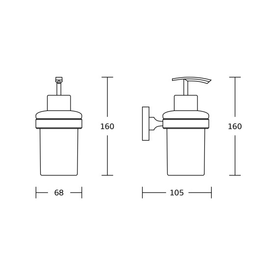 Дозатор для рідкого мила VBI URANUS BLACK