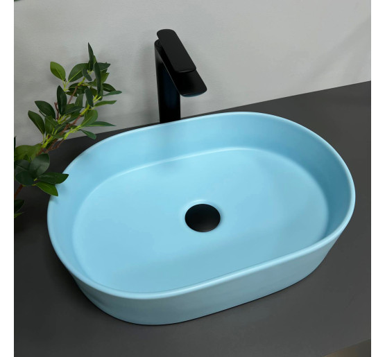 Умивальник (раковина) VBI VERONA 50 BLUE MATT накладний