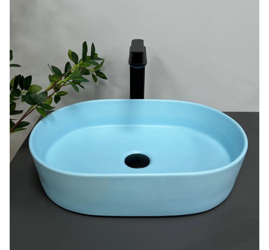 Умивальник (раковина) VBI VERONA 50 BLUE MATT накладний